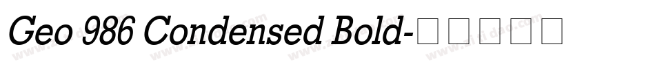 Geo 986 Condensed Bold字体转换